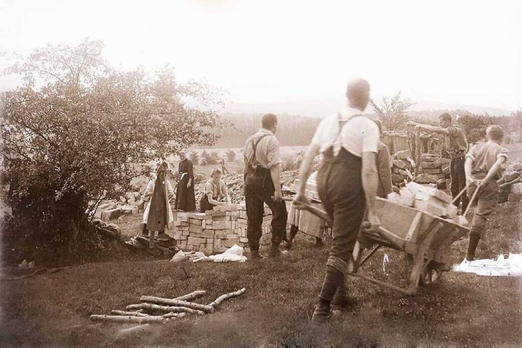 Steinberghaus Bauzeit August 1922 (E. Rilk)