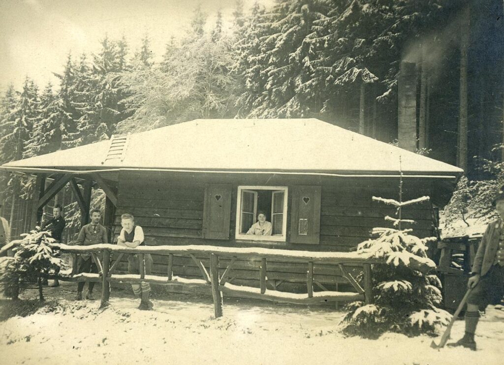 Brombacher Hütte Himmelfahrt Mai 1921 Schnee Eberle (Copy)