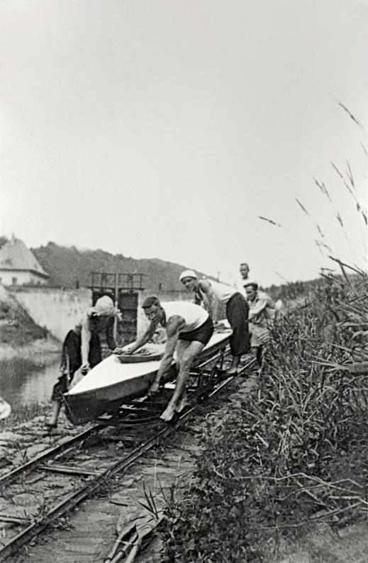 NF Ffm Schleuse an der Werra Fahrt Werra Weser Juli 1929 Heinrich Fischer (Copy)
