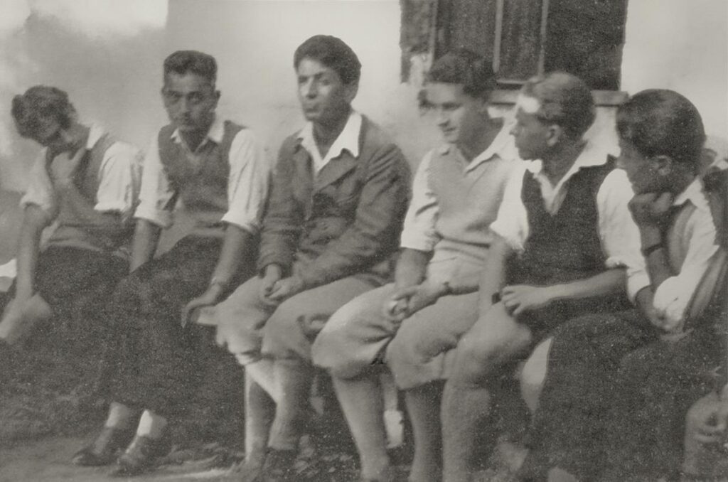 NF Offenbach vl Schorsch Schildknecht, Heinrich Rothenbächer, Peter Buckpesch, Alfred Marinek, Nicke Werwatz, Heini Schumann (Copy)