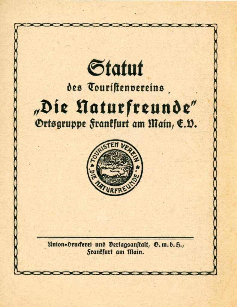 Naturfreunde Frankfurt Statuten aus 1920 (Copy)