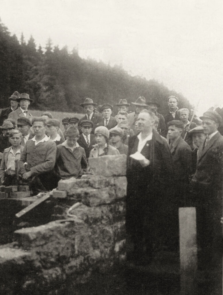 Naturfreunde Grundsteinlegung Meißnerhaus 1929 (Festschrift Meißnerhaus)