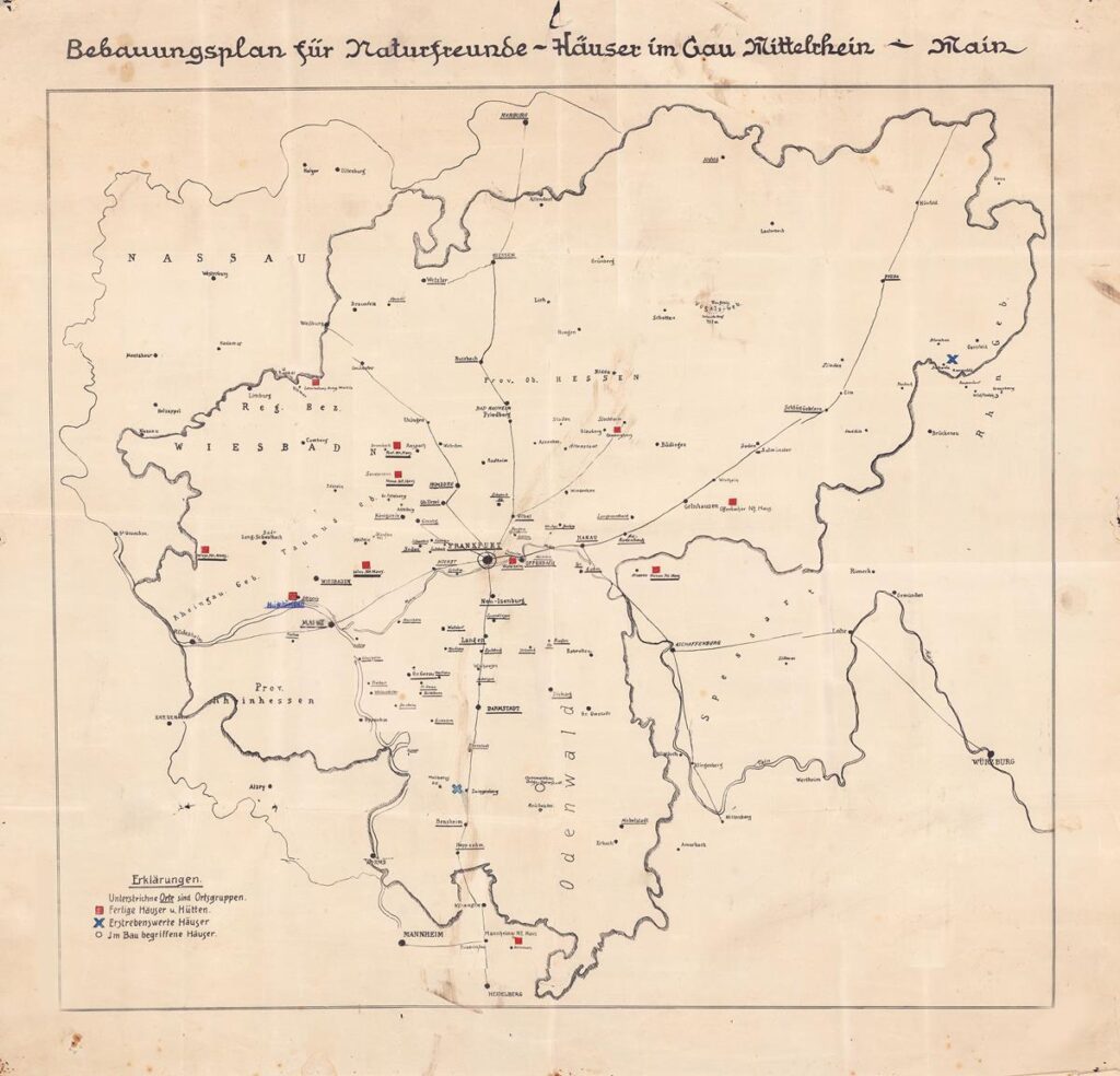 Naturfreunde Mittelrhein Main Gau Bebauungsplan ca 1930 (Copy)