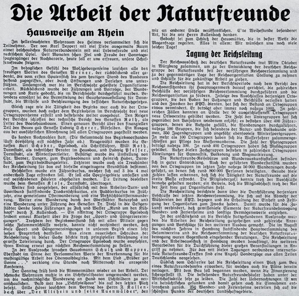 Einweihung Bootshaus Stockstadt Hessischer Volksfreund Darmstadt Juli 1932 (Copy)