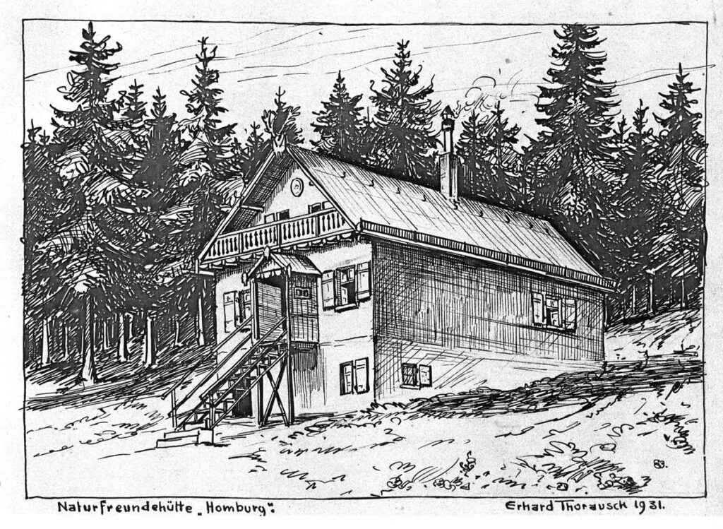 Naturfreunde Homburger Haus Federzeichnung aus 1931 (Copy)